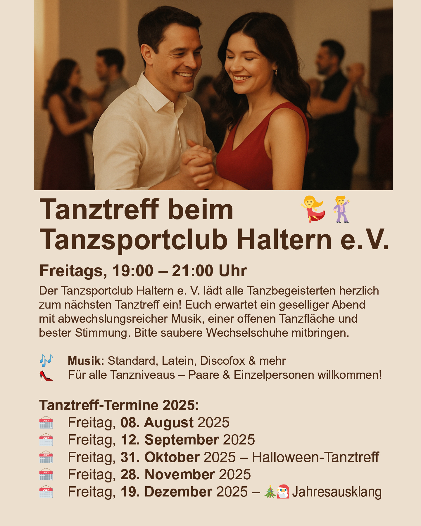 Tanztreff TSC Haltern Plakat